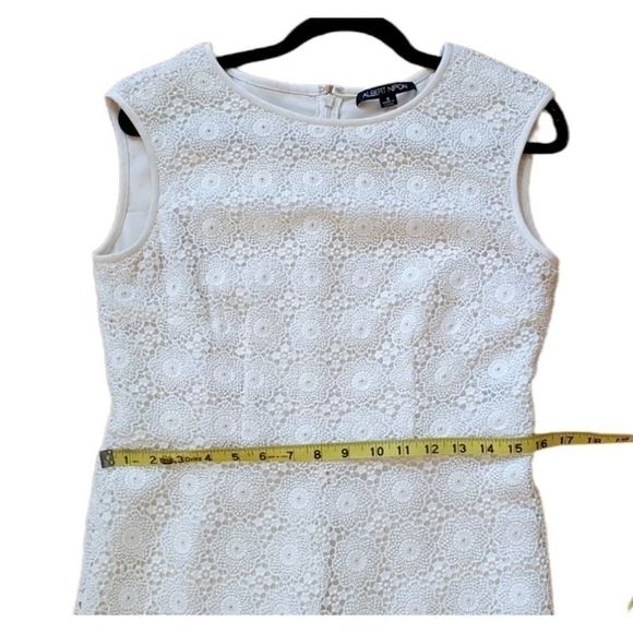 Albert Nipon Ivory Lace Dress Sz 8 Albert Nipon - Picture 13 of 13
